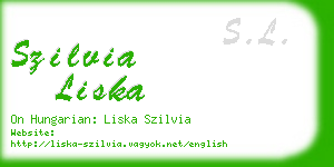 szilvia liska business card